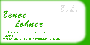 bence lohner business card